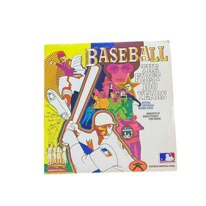 𝅺VINTAGE vinyl record “Professional Baseball the First 100 Years”